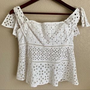 Rebecca Taylor off the shoulder peplum